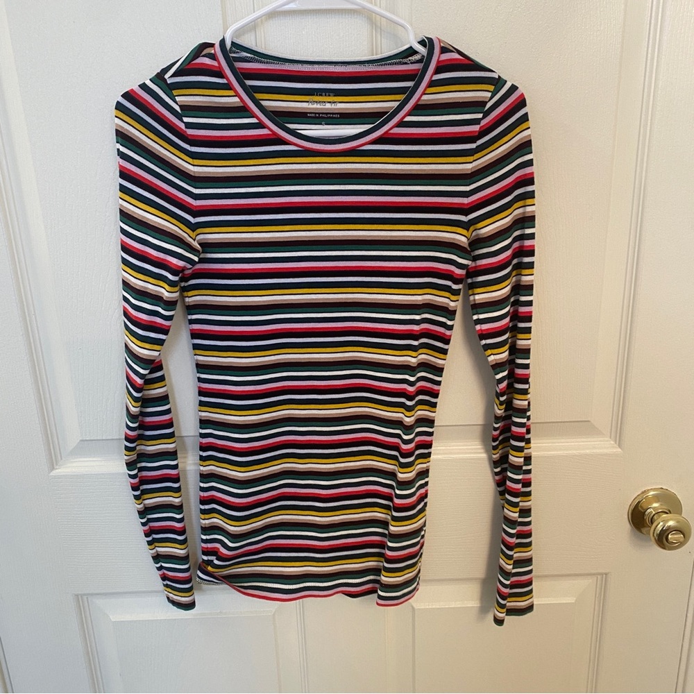 J. Crew Perfect Fit Long-Sleeve Striped Tee
